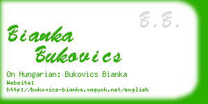 bianka bukovics business card